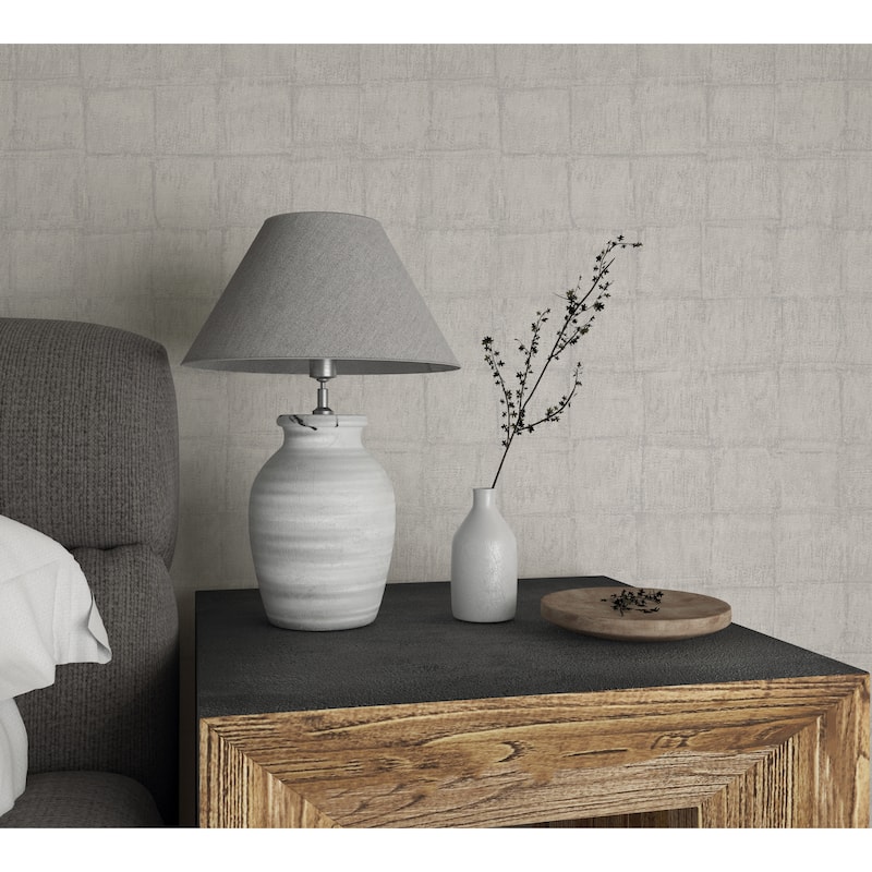 Galerie Wallcoverings Eden Collection Textured Tile Vinyl on Non-Woven Matte Wallpaper Roll