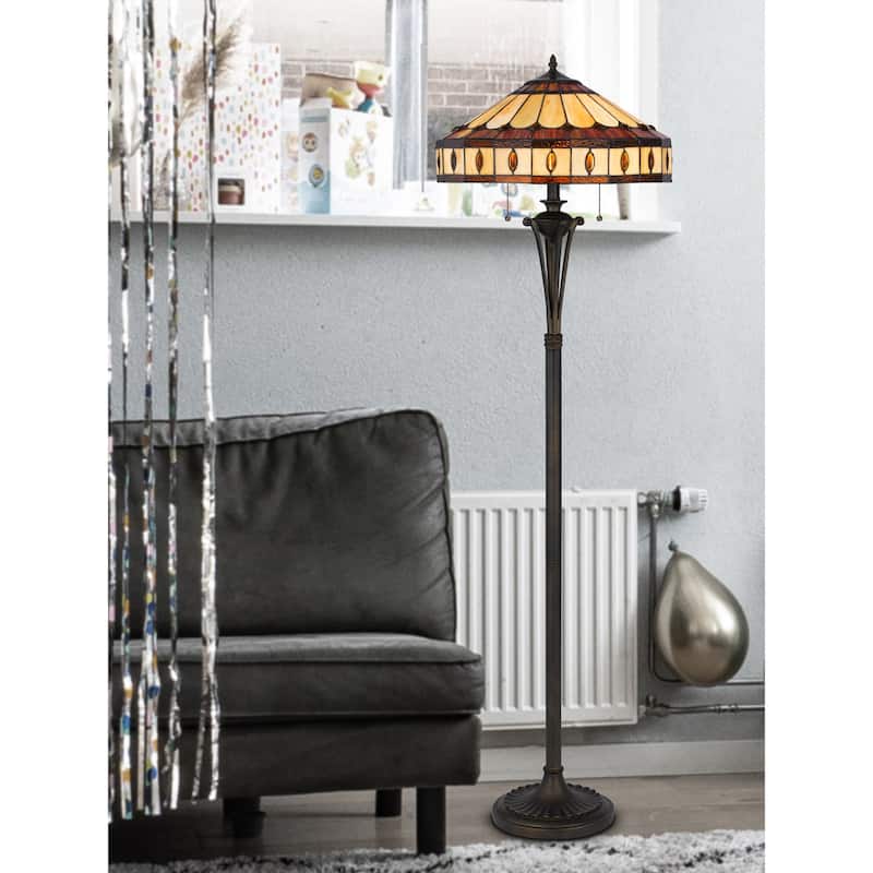 60W x 2 Tiffany floor lamp