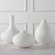 preview thumbnail 3 of 1, Uttermost Apothecary Satin White Vases, Set/3