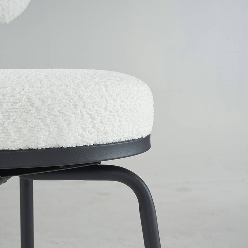 2PCS Boucle Swivel Bar Stools