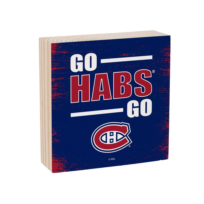 Montreal Canadiens Wooden Tabletop Mantel Shelf Sign