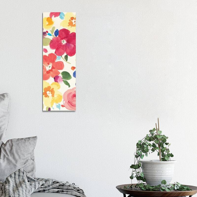 iCanvas "Popping Florals III" by Danhui Nai Canvas Print - 36x12x1.5