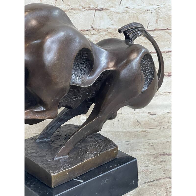 Original Milo Modern Art Bull Bronze Statue Figure Abstract Mid Century