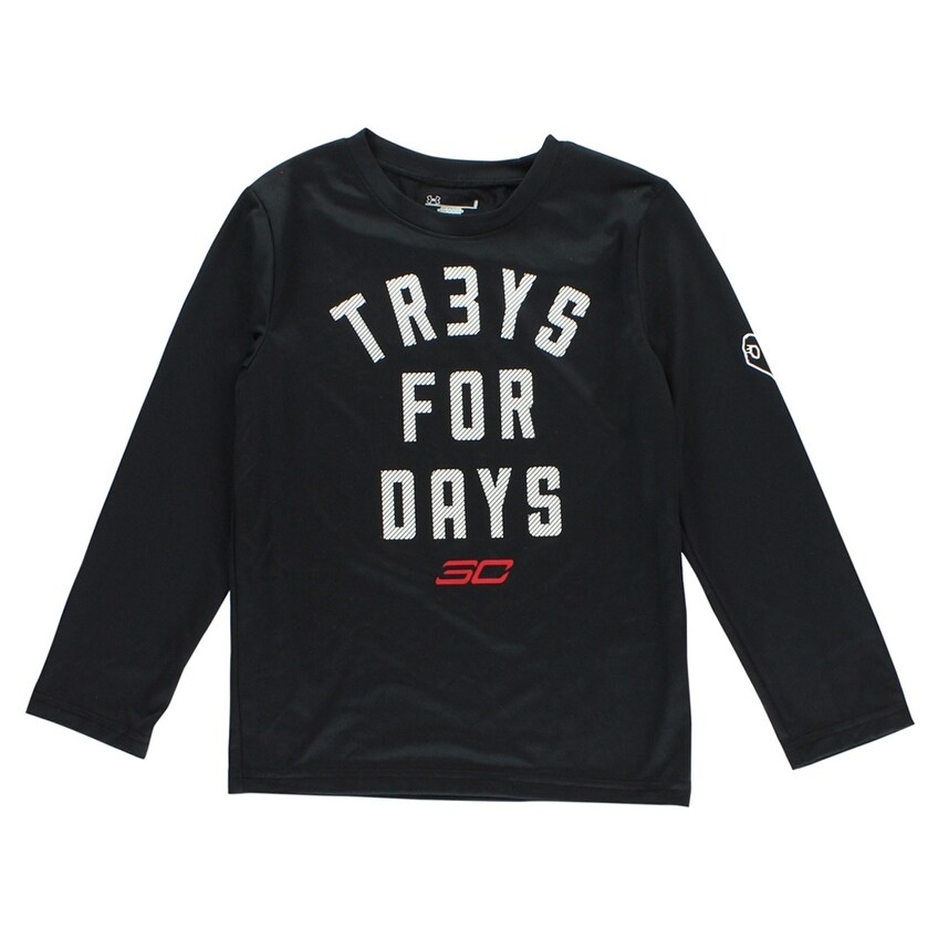 Shop Under Armour Boys Steph Curry Treys For Days T Shirt Black
