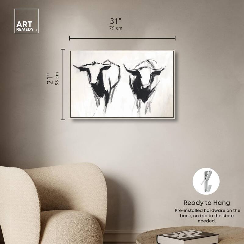 Bovine I Canvas by Art Remedy