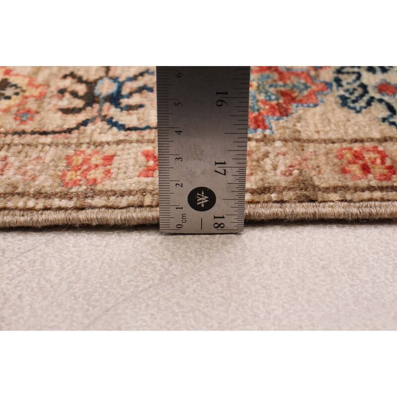 ECARPETGALLERY Hand-knotted Aryana Tan Wool Rug - 2'9 x 8'1