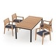 preview thumbnail 10 of 9, NewAge Products Outdoor Furniture Rhodes 5 Piece Patio Dining Set with 72 in. Table Spectrum Indigo