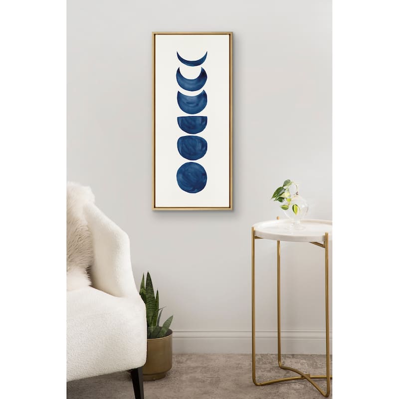 Kate and Laurel Sylvie Moon Framed Canvas by Teju Reval of SnazzyHues