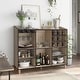 preview thumbnail 1 of 7, Carson Carrington Vinkol Modern Natural Oak 7-shelf Dining Buffet Server