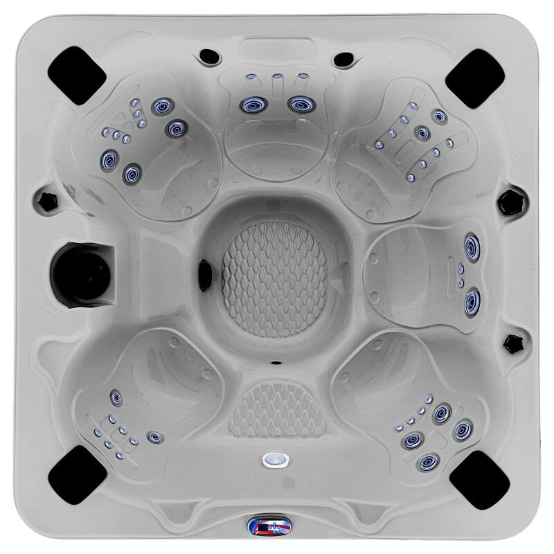 7-Person 45-Jet Premium Acrylic Bench Spa Standard Hot Tub with Ozonator and Bluetooth Sound System