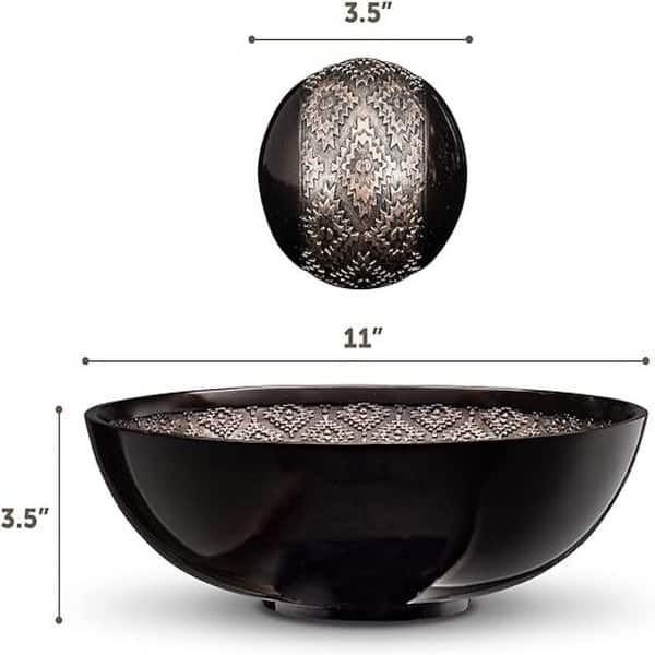 Creative Scents Dublin Brown Decorative Bowl with Orbs Set - Mahogany ...