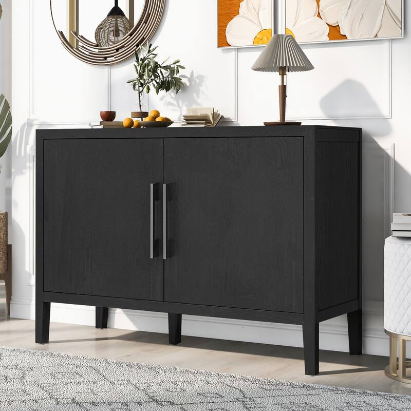 U-Shaped Storage Cabinet Dining Cabinet Wooden Cabinets - Black