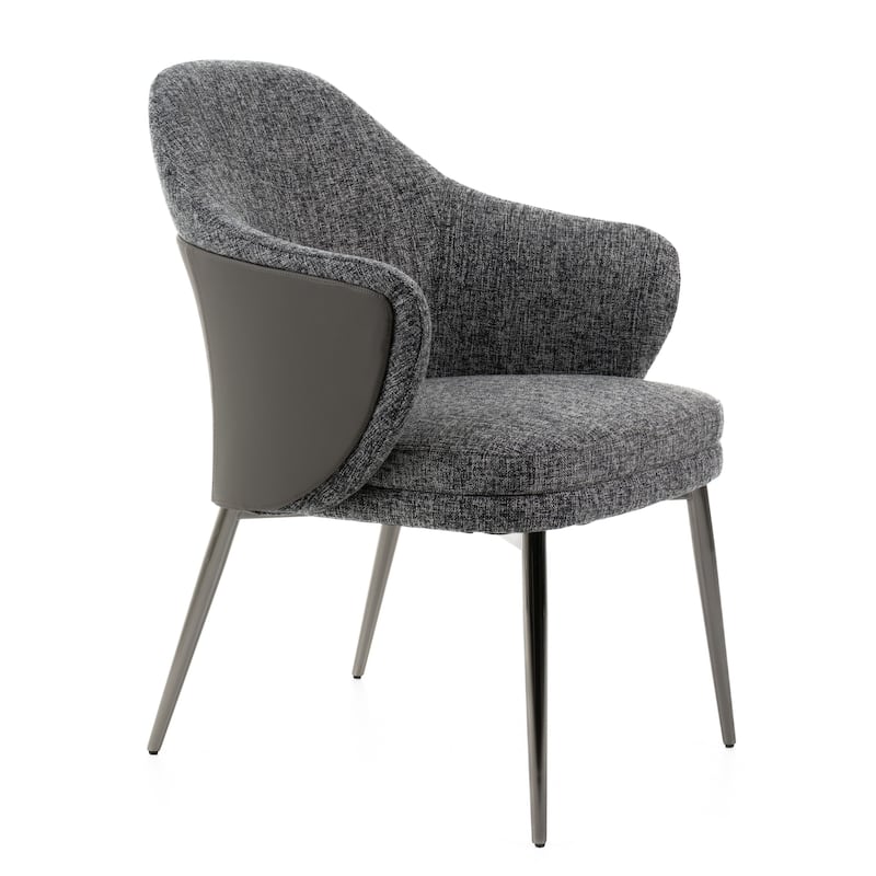 Modrest Cora Modern Grey Fabric & Leatherette Dining Chair