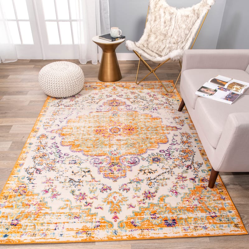The Curated Nomad Sunset Traditional Vintage Bohemian Rug