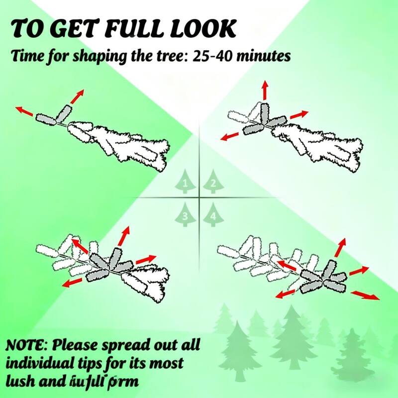 7.4 Foot Christmas Yard Decor,Flocked Christmas Tree with Faux Snow, Dense Branches - Green