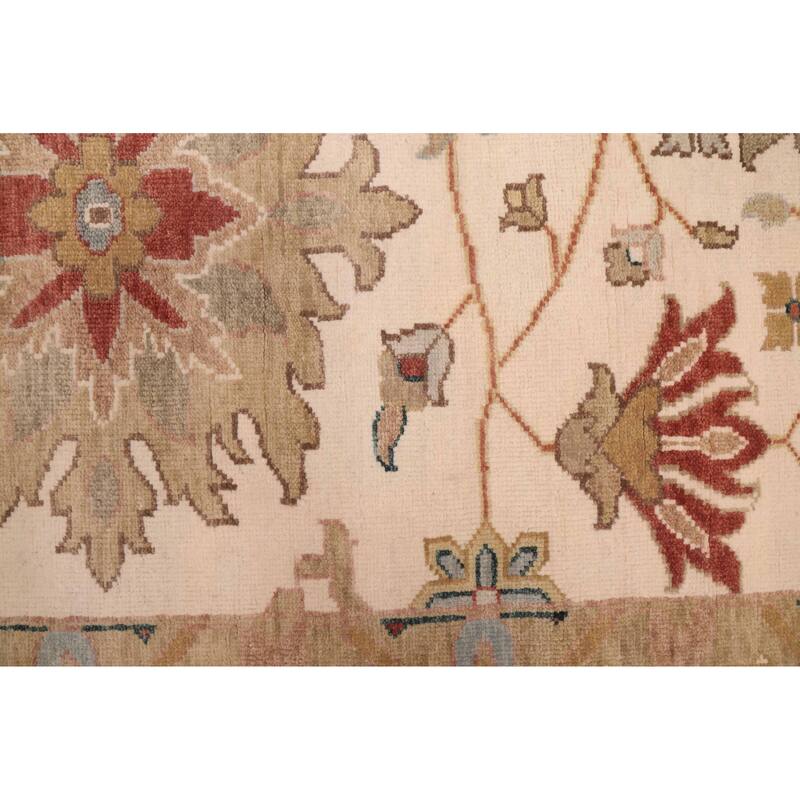 ECARPETGALLERY Hand-knotted Jules Serapi Ivory Wool Rug - 10'1 x 13'9