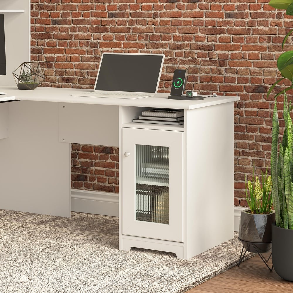 Bush Furniture Cabot Desk Return with Storage for Home Office Desk