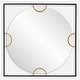 preview thumbnail 1 of 0, Square Framed Wall Mirror - 39" - Black and Gold