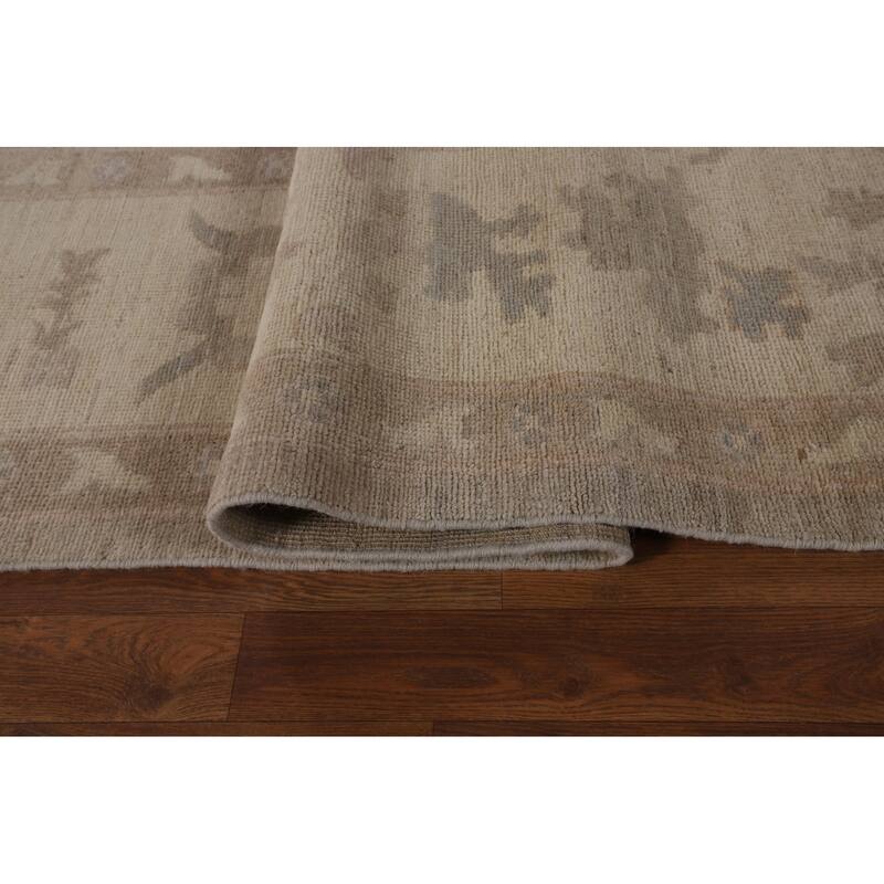 Oushak Oriental Large Area Rug Hand-Knotted Vegetable Dye Wool Carpet - 10'2"x 13'10"