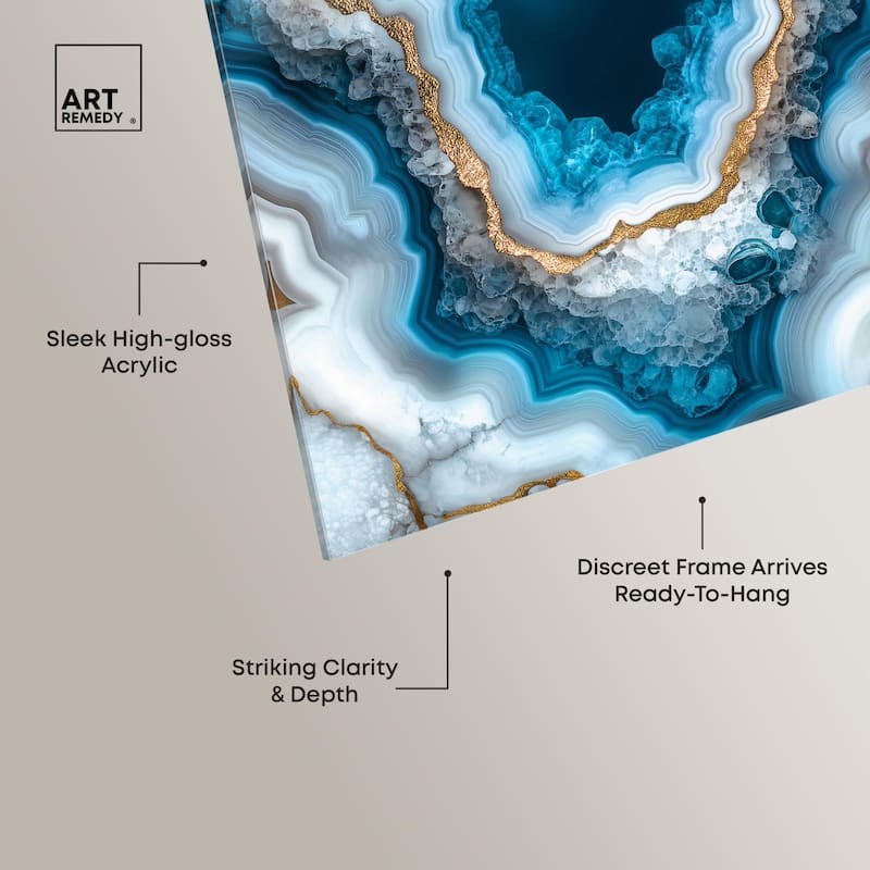 Gilded Geode Eye I Acrylic by Art Remedy, Ready to Hang