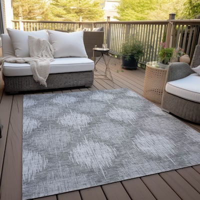 Machine Washable Indoor/ Outdoor Chantille Contemporary Geo Rug