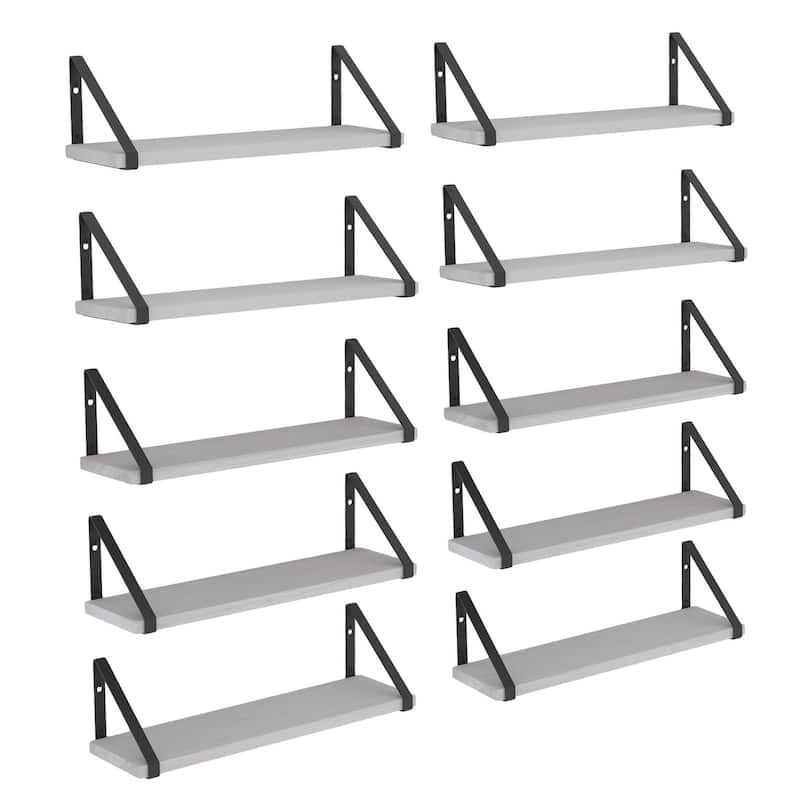 Wallniture Ponza 17"x4.5" Wood Shelves for Farmhouse Decor, Wall Bookshelves, Decorative Shelf, Custom Finish and Piece Options