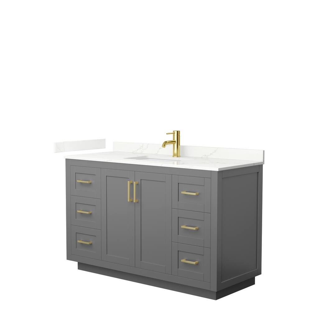Miranda 54-inch Single Vanity, Quartz Top