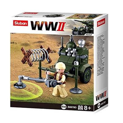 Sluban Kids Army Vehicle Building Blocks WWII Series Building Toy Army Fighter Jet - One Size