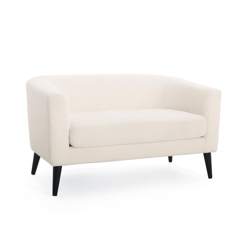 Roomfitters Modern Loveseat Sofa, Upholstered Small Couch for Living Room, Compact Accent Seating