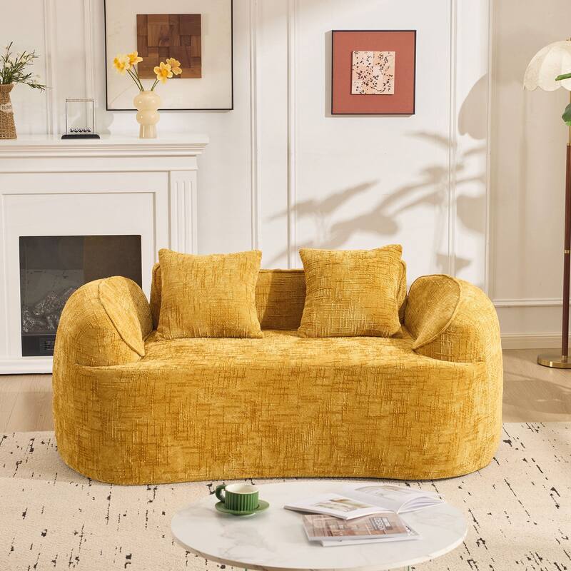 Compress Sofa. It Has Armrests on Both Sides, Comes with Two Pillows