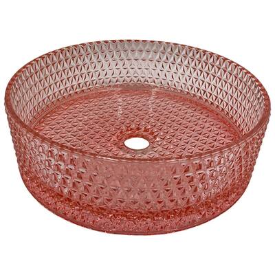 Scotch Round Basin Glass Crystal Bathroom Vessel Sink in Multiple Colors