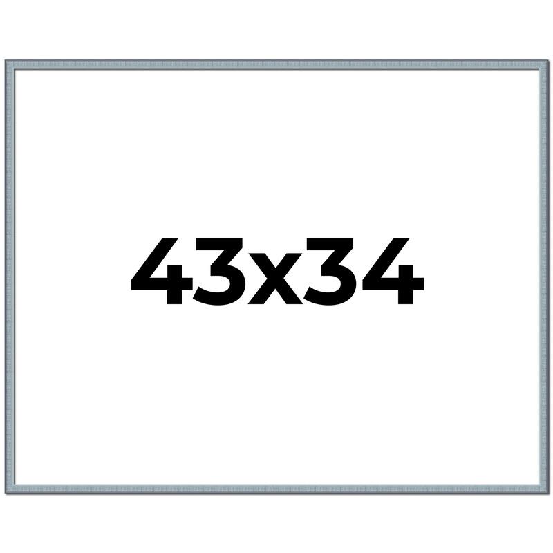 43x34 Frame Rustic Sky Blue Solid Wood Picture Frame | 0.75 Inch