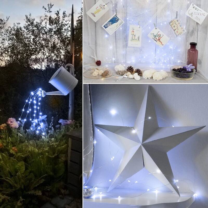 33FT Solar 100 LED Fairy String Lights Waterproof