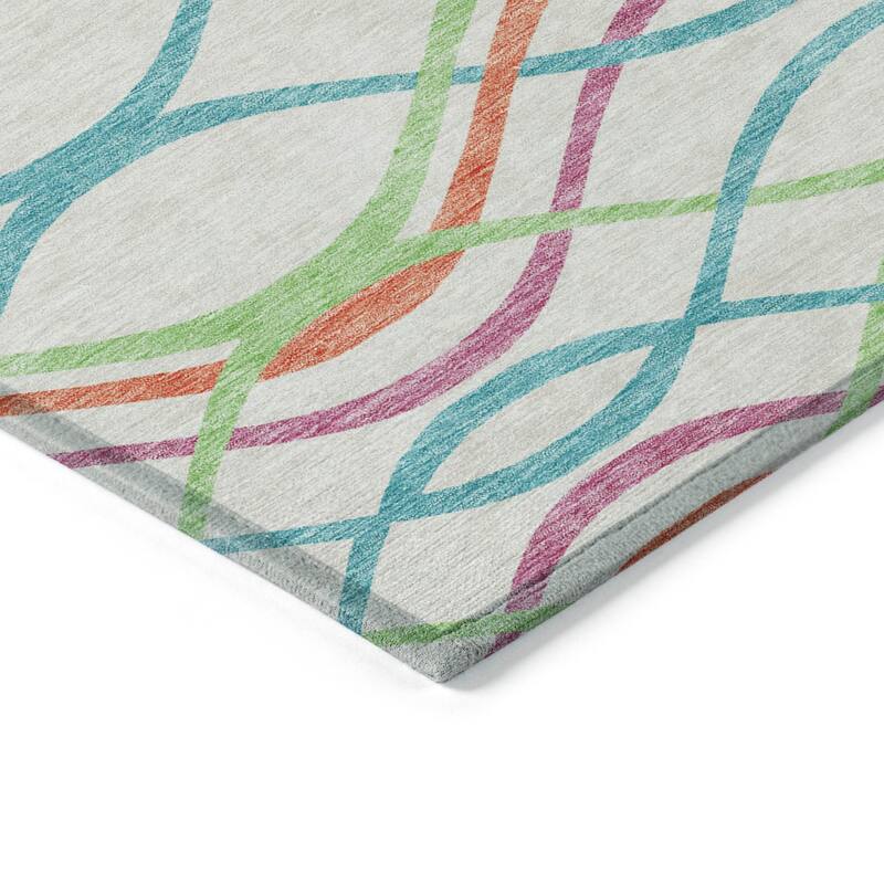 Machine Washable Indoor/ Outdoor Chantille Contemporary Deco Rug