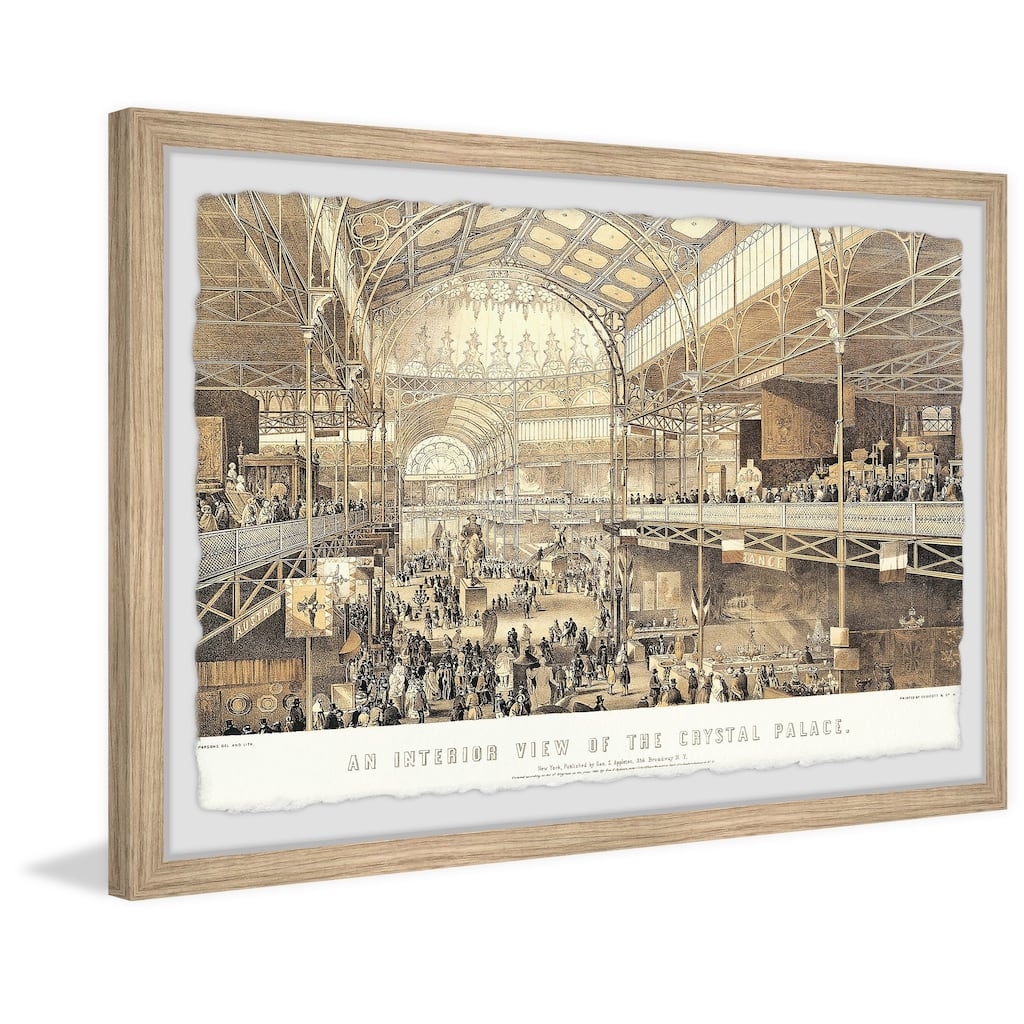 'Sepia Crystal Palace' Framed Painting Print