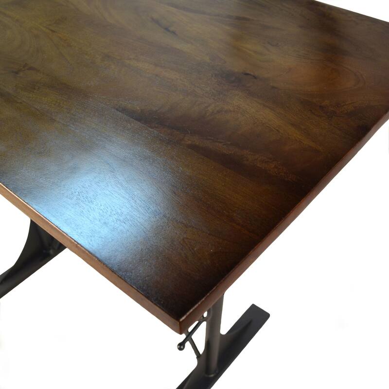 Rustic Style Height Adjustable Desk - 48" - Brown and Black