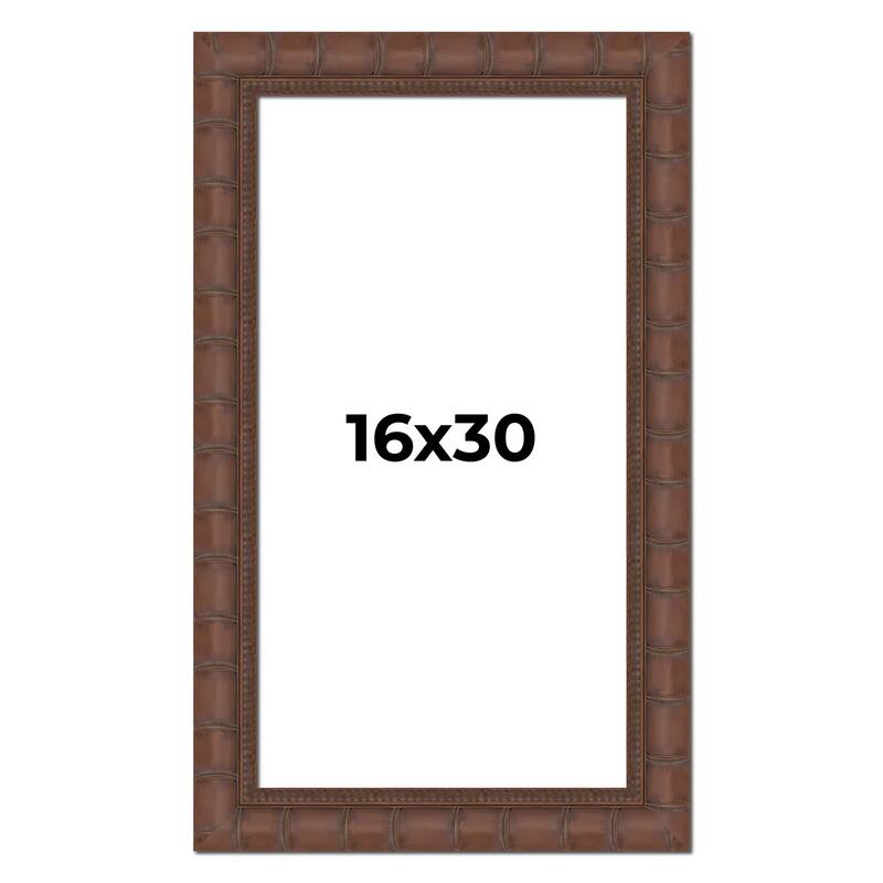 16x30 Frame Pewter Solid Wood Picture Frame Width 1.625 Inches | Interior Frame Depth 0.6875 Inches