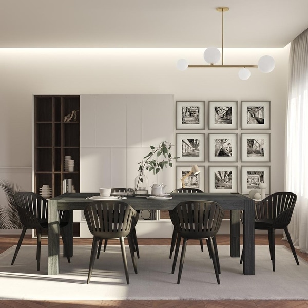 Gray and black outlet dining room set