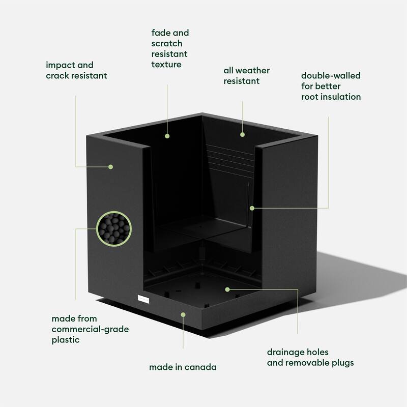 Block Series Plastic Cube Planter