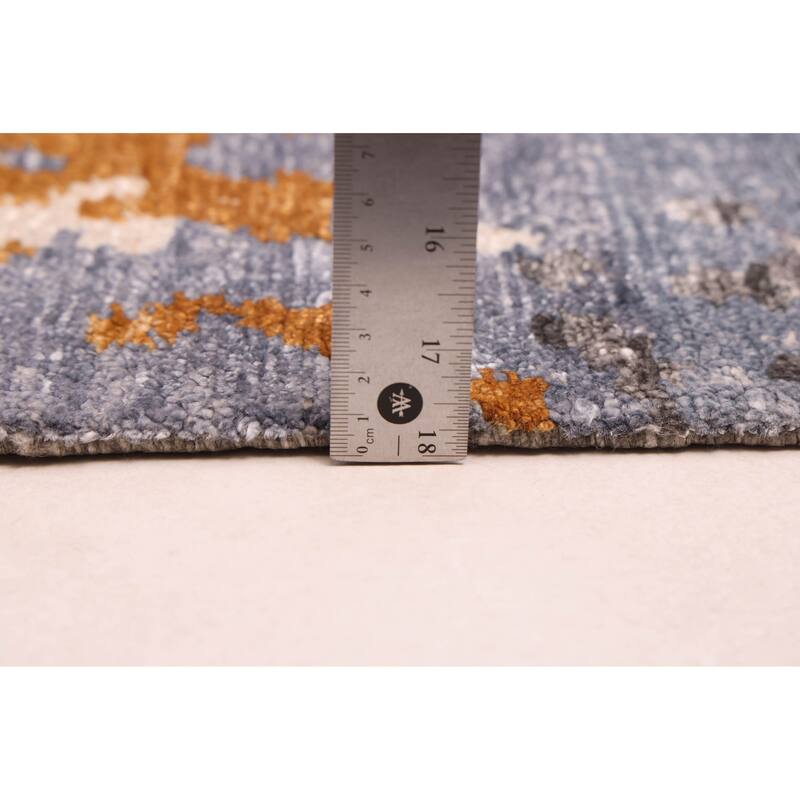 ECARPETGALLERY Hand-knotted Legacy Grey Silk Rug - 6'7 x 9'10