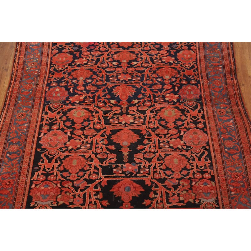 Hand Knotted Oriental 100% Wool Carpet Traditional Floral Oranges & Rust Malayer Area Rug - 6' 6'' X 4' 5''