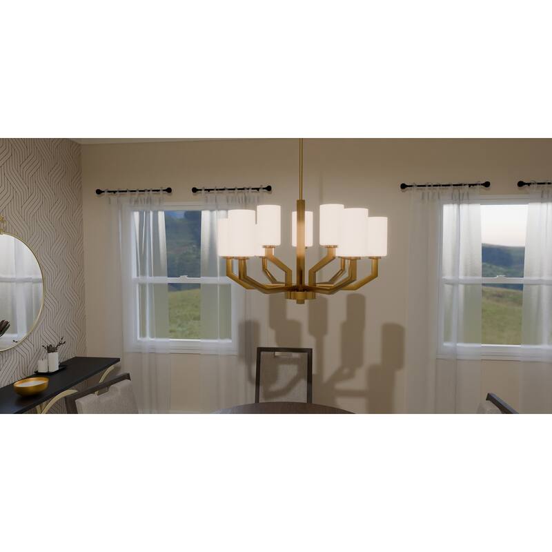 Cavalier 9-Light Aged Brass Chandelier