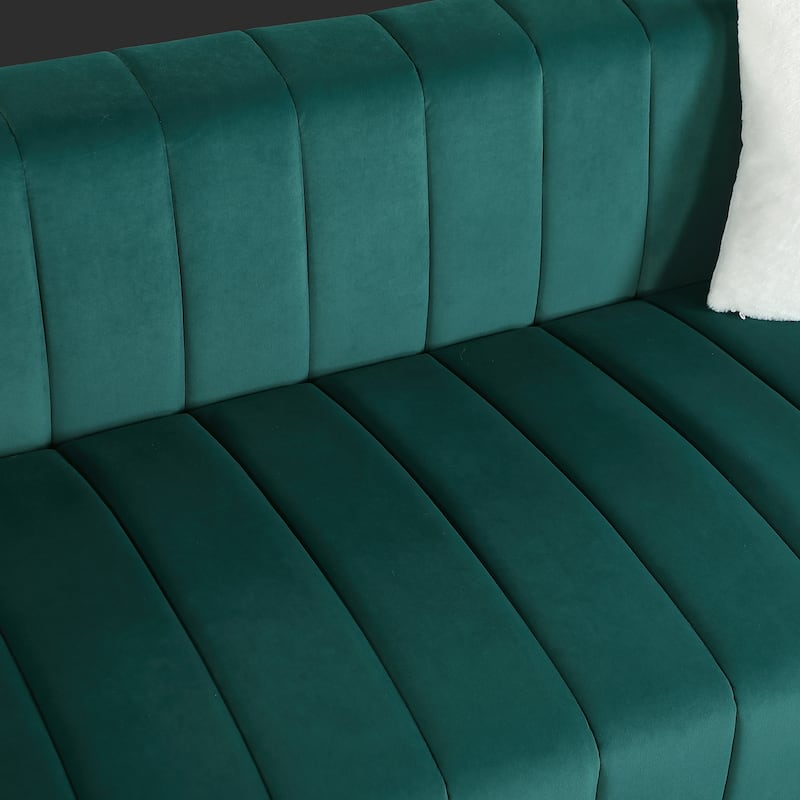 A modern channel sofa take on a traditional Chesterfield,3 seater