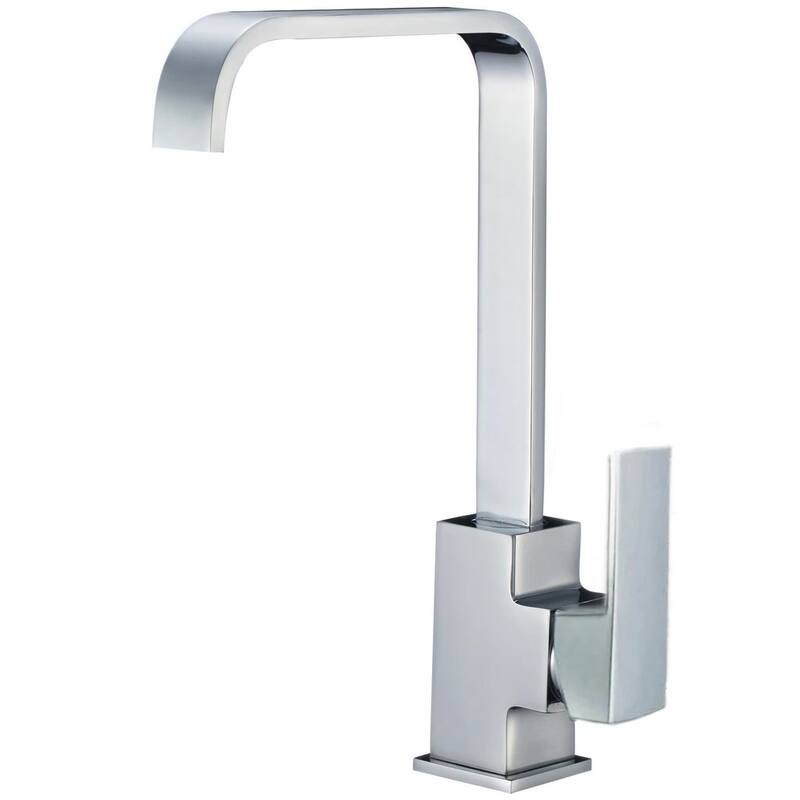 Canal Single Hole Swivel Spout Single Handle Kitchen Faucet - Polished Chrome