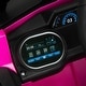 preview thumbnail 10 of 13, Electric Car with Front LED Lights and Horn - Rose Red