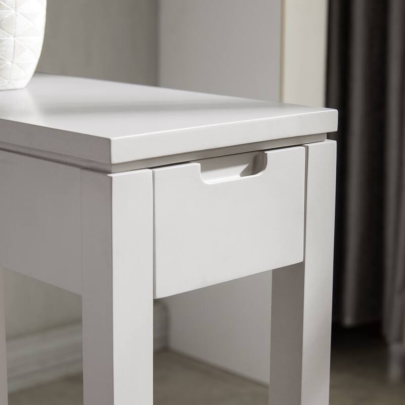 Leick Home Charging Cade Wood Side Table with Drawer