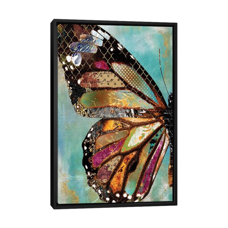 iCanvas "Blue Skies Butterfly" by Jennifer Lambein Framed Canvas Print