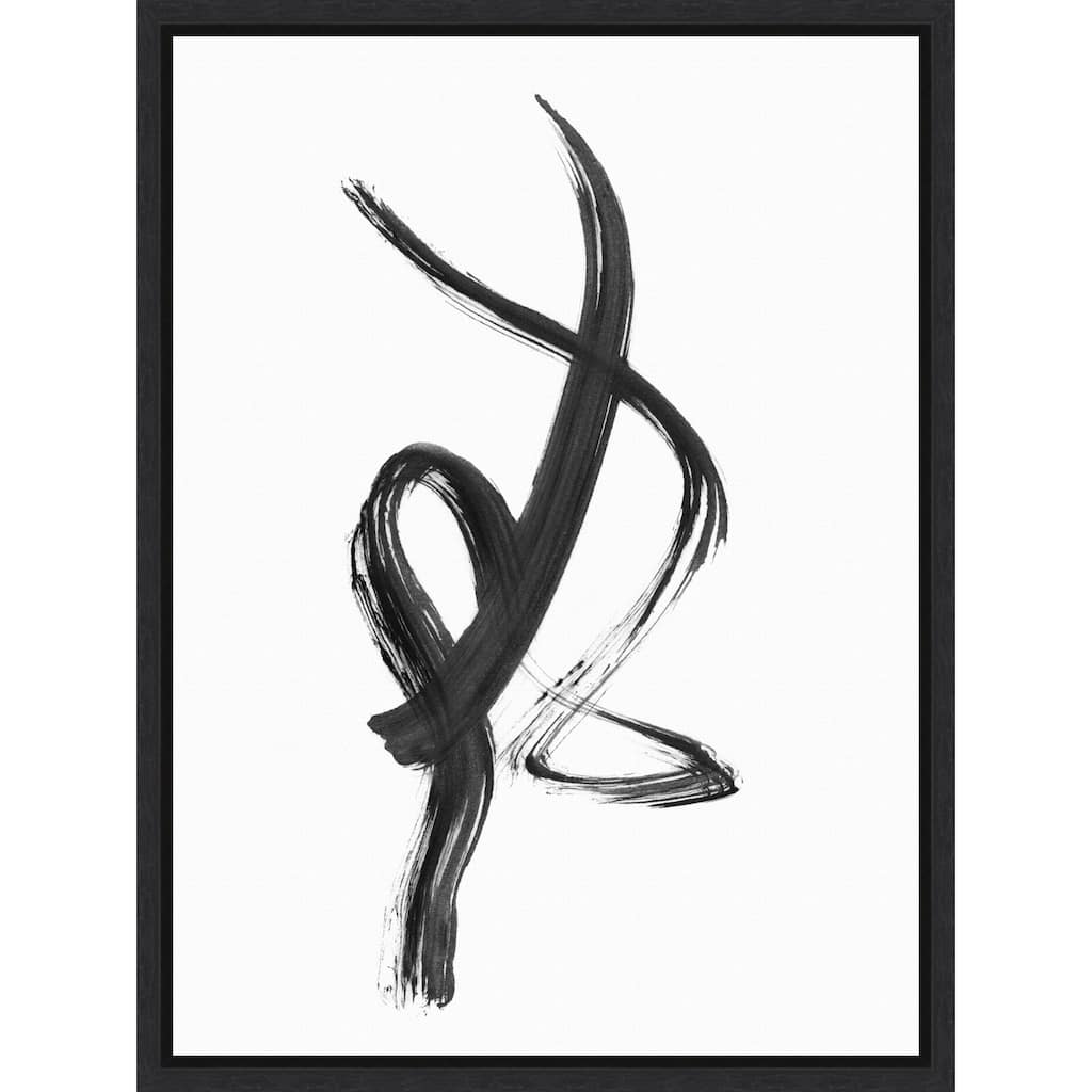 Brush Stroke No. 1 by Danushka Abeygoda (18 x 24 in.), Framed Canvas Wall Art Print