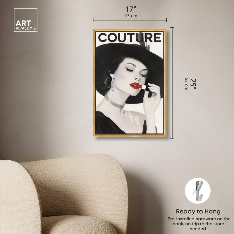 Lipstick Magazine Cover Canvas by Art Remedy