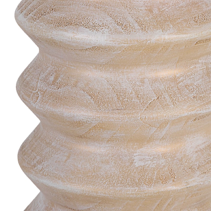Geometric Table Lamp with Drum Shade - 30" - Beige
